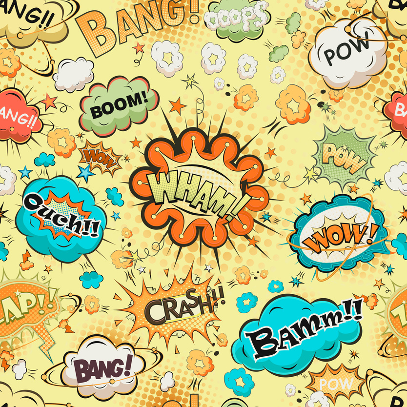 Comic Speech Bubbles Seamless Pattern